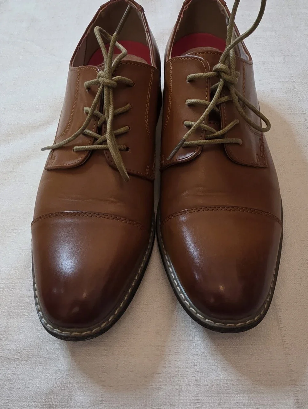 Bruno Marc Prince-6 Men's Oxford Dress Shoes Cap Toe Tan Brown Size Men's 10.5